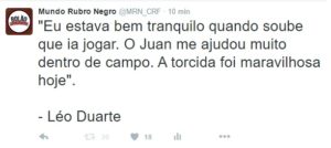 Tweet Léo Duarte