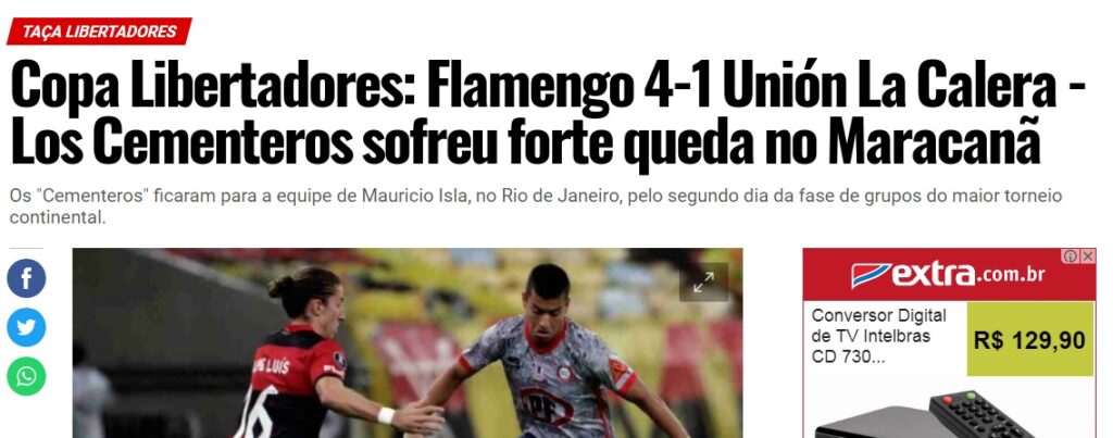 flamengo imprensa chilena