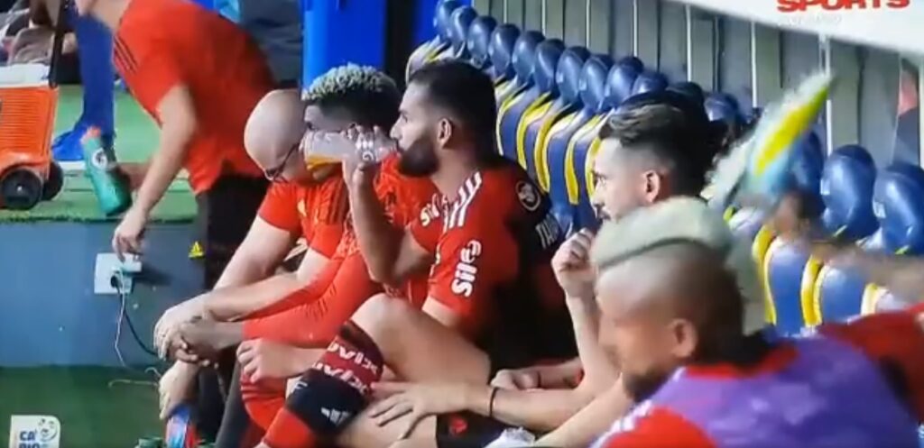 vidal se irrita flamengo