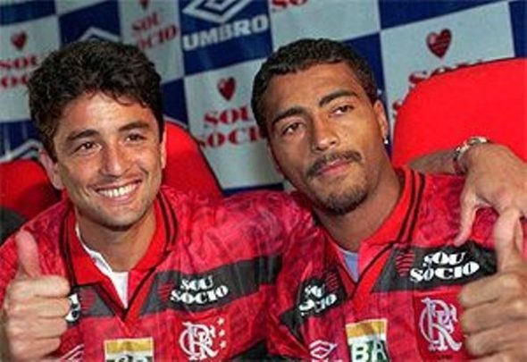 Romário e Bebeto nos tempos de Flamengo