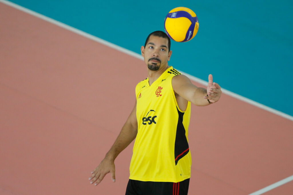 Bruno Rocha em treino do Sesc Flamengo em 2022