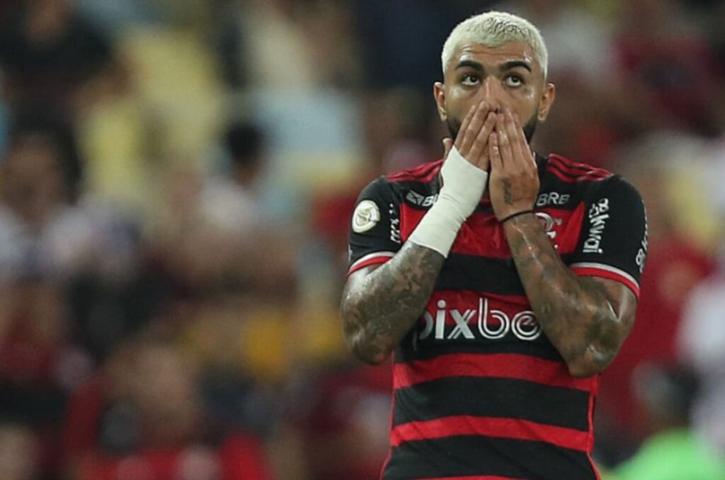 gabigol durante flamengo x fortaleza