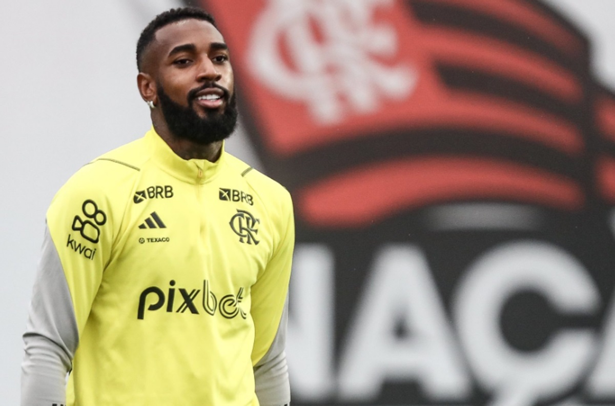 gerson em treino do flamengo no ninho do urubu