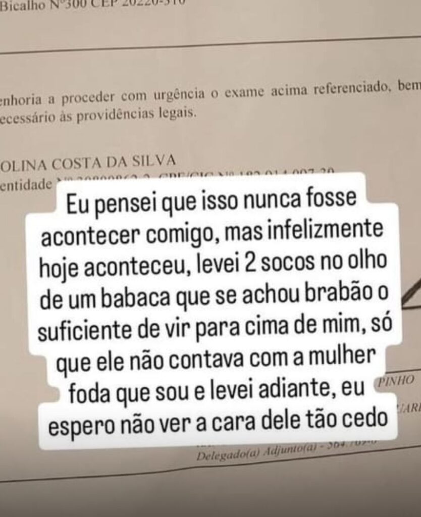 Torcedora posta boletim de ocorrência em suas redes