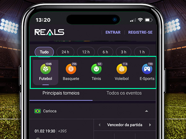 Esportes e competições oferecidas pela Realsbet.