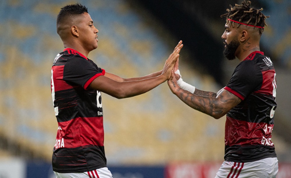 pedro rocha ex-flamengo comemora gol com gabigol