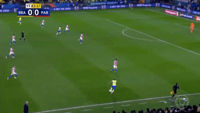 Gol Vini Jr Brasil x Paraguai