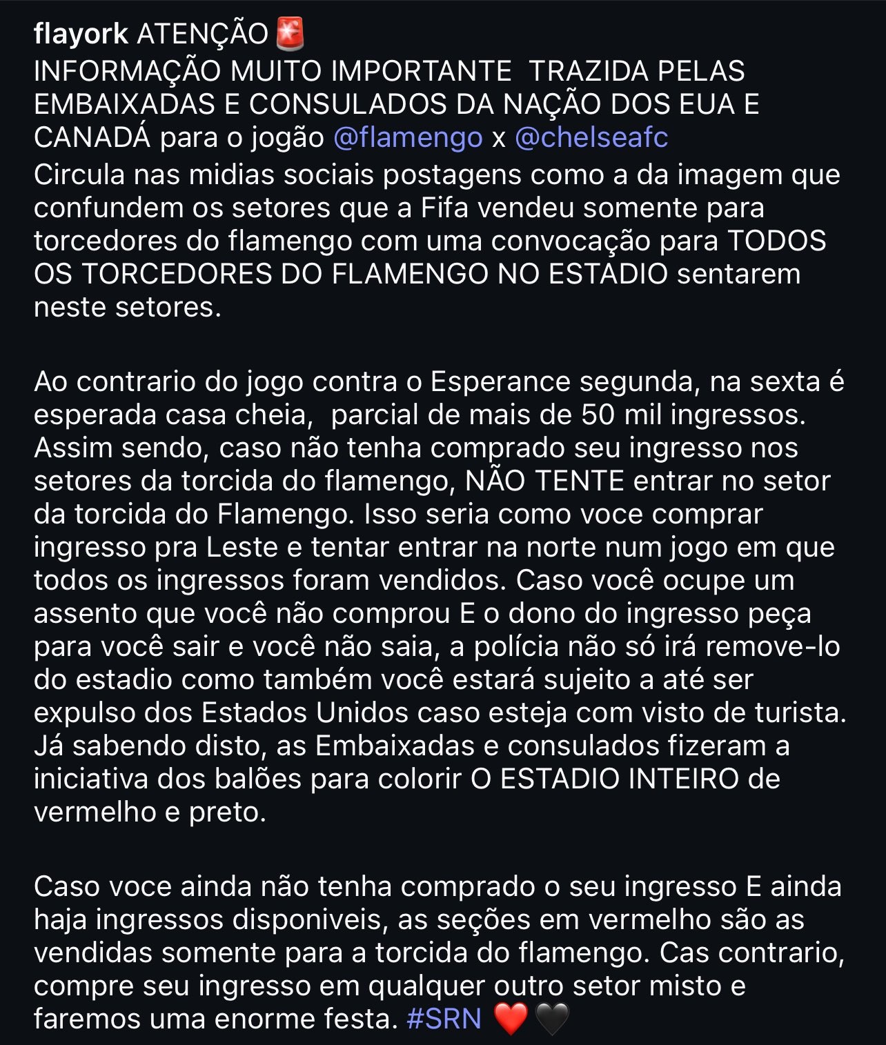 Flayork dá aviso à torcida do Flamengo para jogo contra o Chelsea