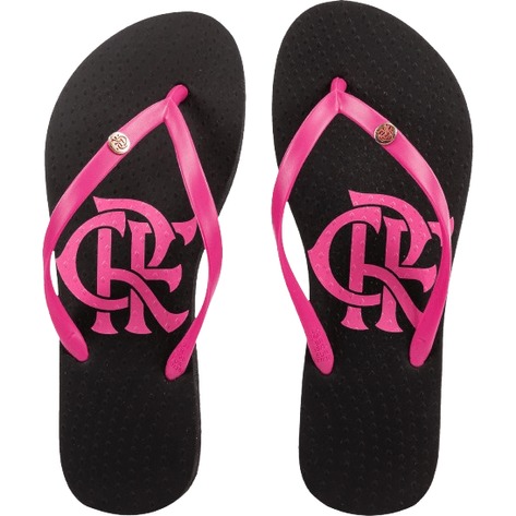 Chinelo feminino rosa do Flamengo