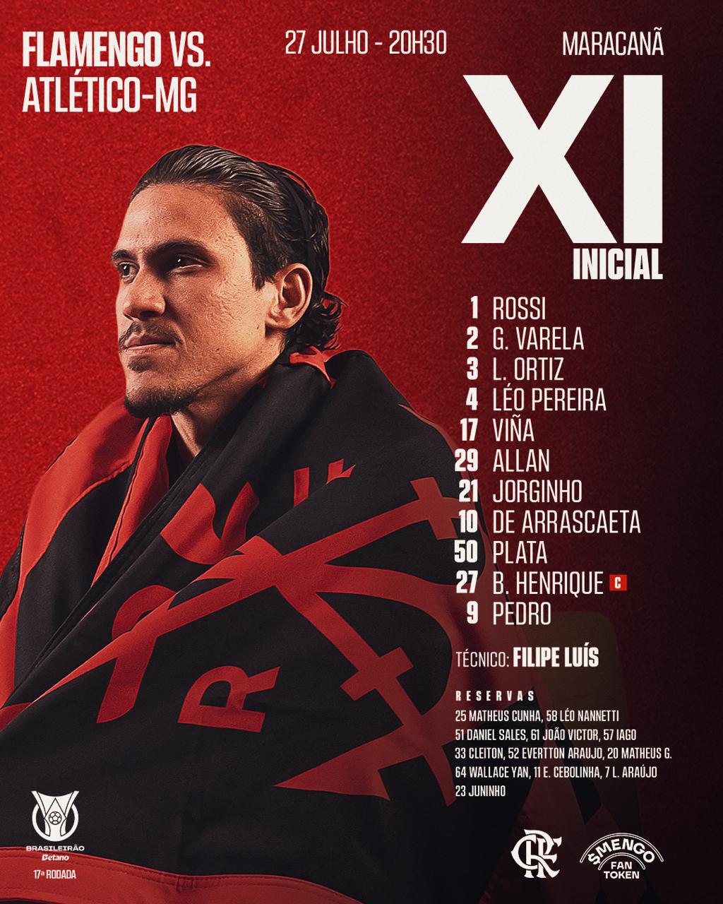 Escalação do Flamengo