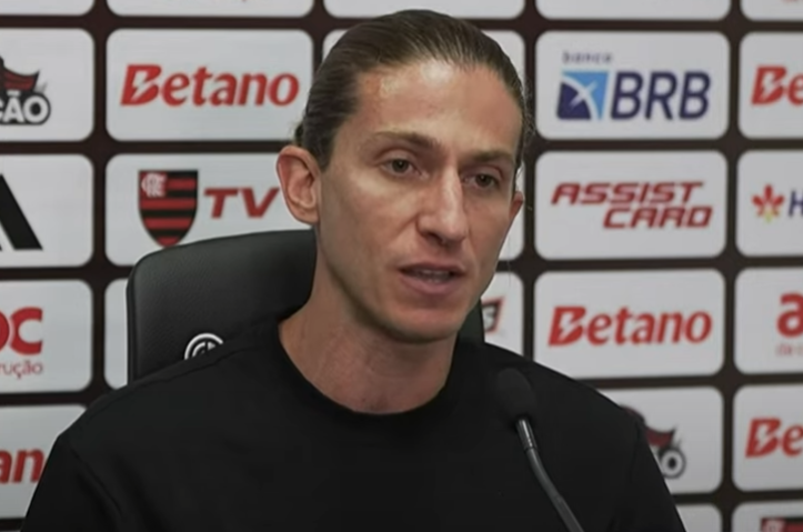 Filipe Luís na coletiva de Juventude x Flamengo