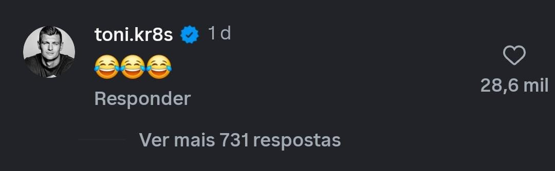 Print de Kroos rindo de comentário de Arturo Vidal