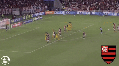 Arrascaeta marca um golaço de falta para fazer o terceiro do Flamengo sobre o Sport